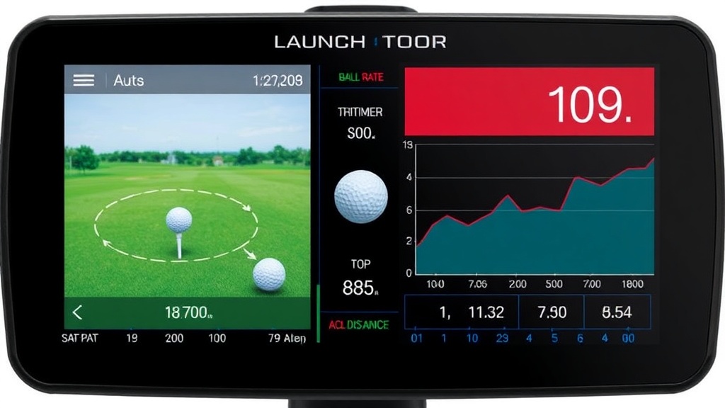 론치 모니터를 통해 분석된 스핀량과 탄도의 상관관계 데이터 화면